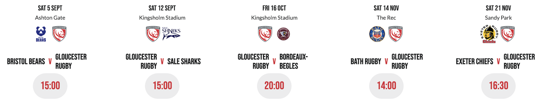 Forthcoming matches